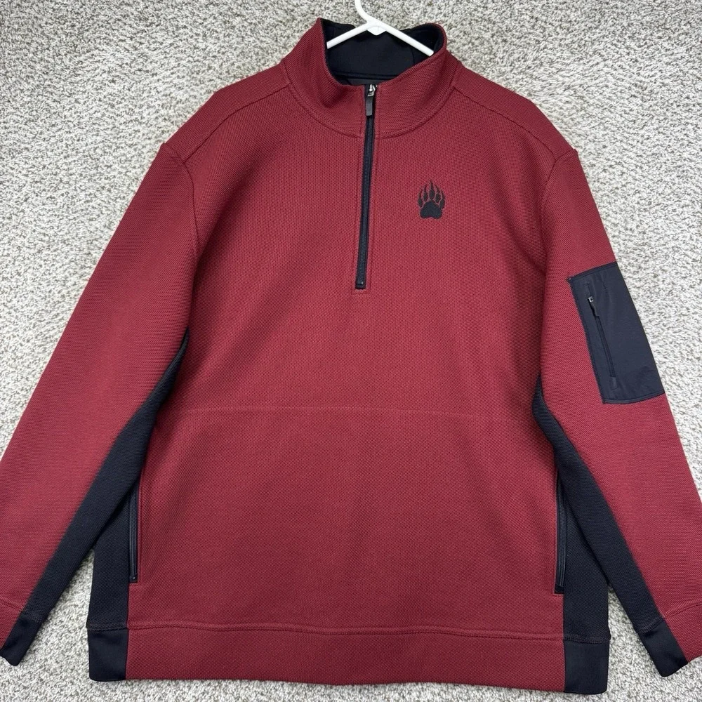 Alaskan Hardgear Gravel Tec Fleece Men's 2XL‎ XXL 1/4 Zip Pullover Jacket Red